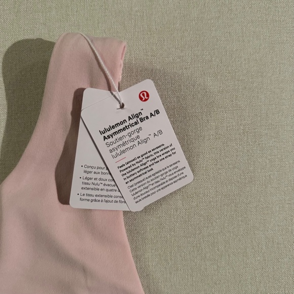 NWT Lululemon Align Asymmetrical Bra *Light Support, A/B Cup in Flush Pi… - Picture 5 of 6